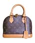 Alma BB, &pound;495, Handbags, Brown, Canvas, Front view